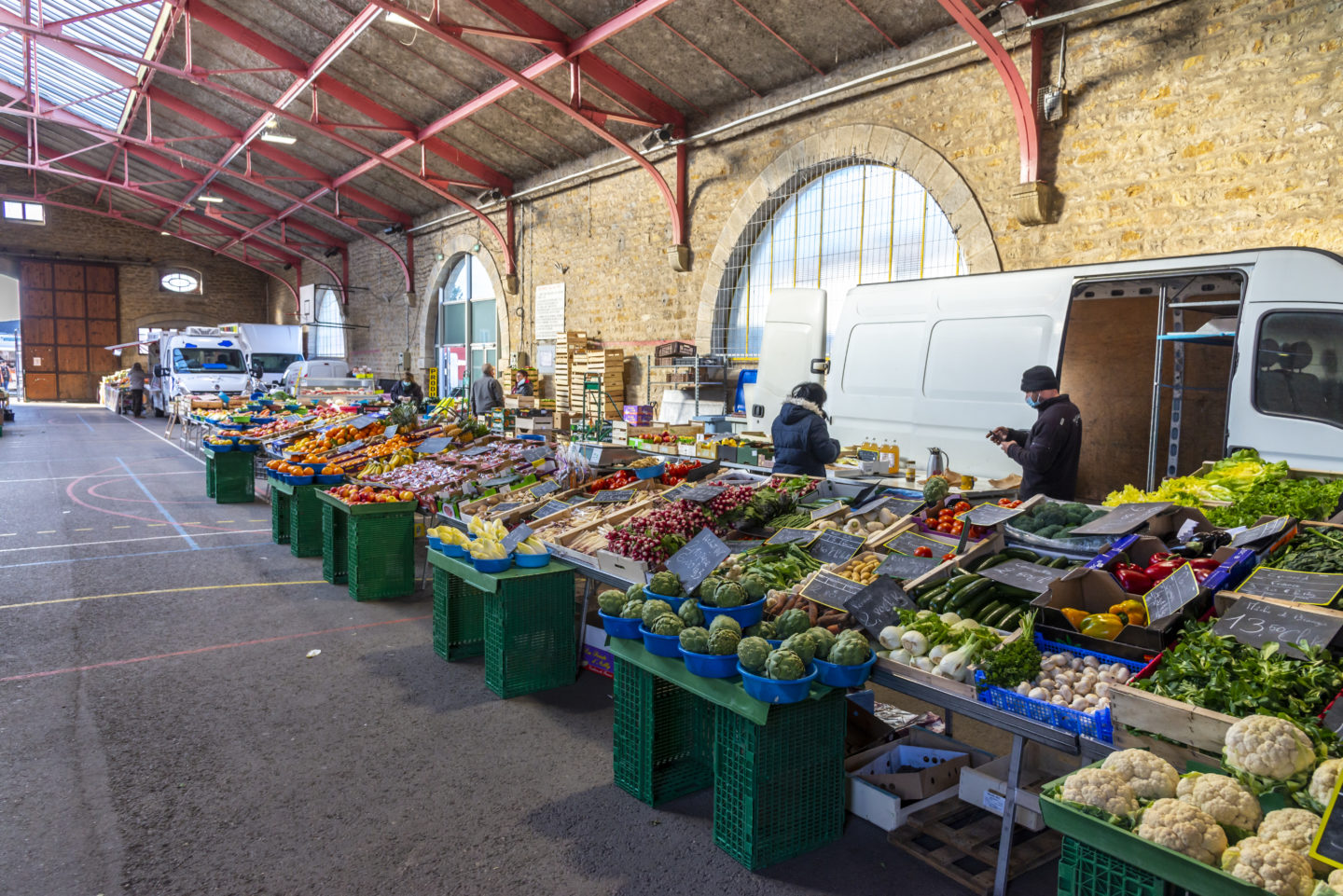 Covered market in Bletterans, Jura